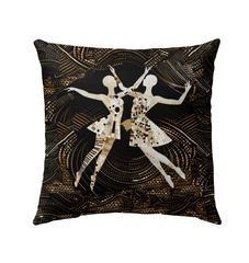 Vibrant Women s Dance Elegance Outdoor Pillow - Beyond T-shirts