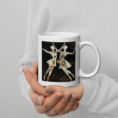 Vibrant Women's Dance Elegance White Glossy Mug - Beyond T-shirts