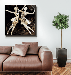 Vibrant Women s Dance Elegance Wrapped Canvas - Beyond T-shirts