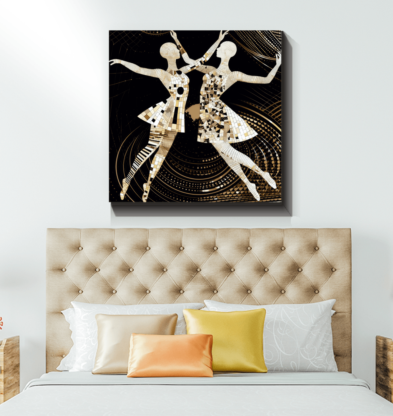 Vibrant Women s Dance Elegance Wrapped Canvas - Beyond T-shirts