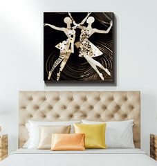 Vibrant Women s Dance Elegance Wrapped Canvas - Beyond T-shirts