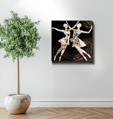 Vibrant Women s Dance Elegance Wrapped Canvas - Beyond T-shirts