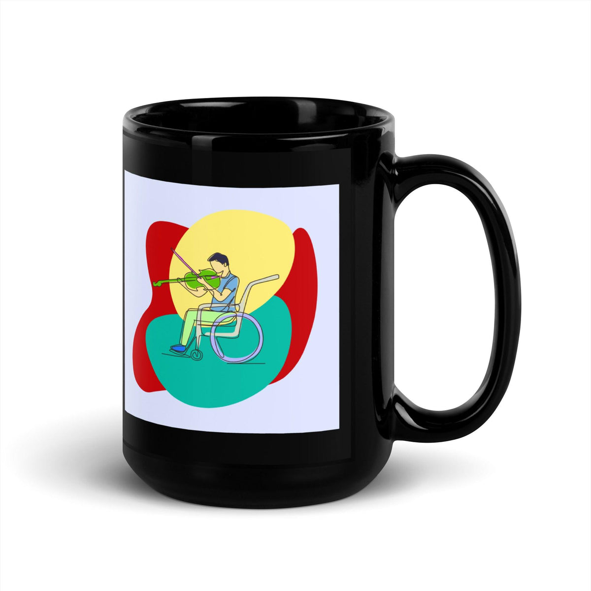 Violinist Black Glossy Mug - Beyond T-shirts