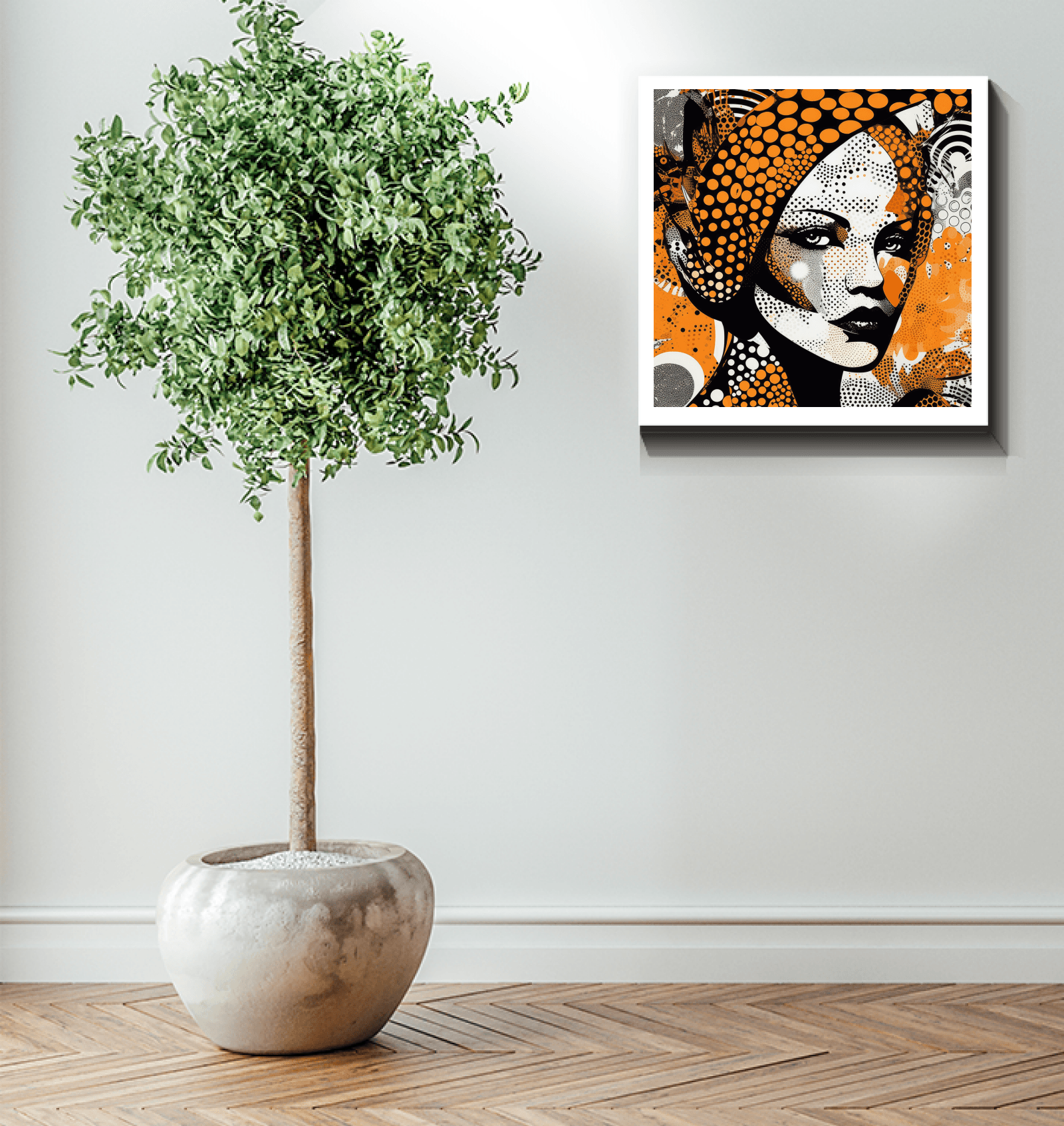 Gallery-wrapped canvas of Visual Velocity in home decor