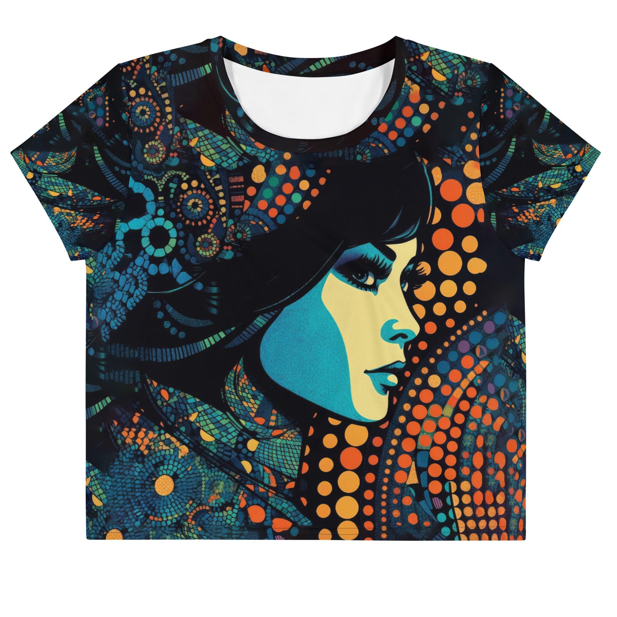 Visual Vibrancy All-Over Print Crop Tee - Beyond T-shirts