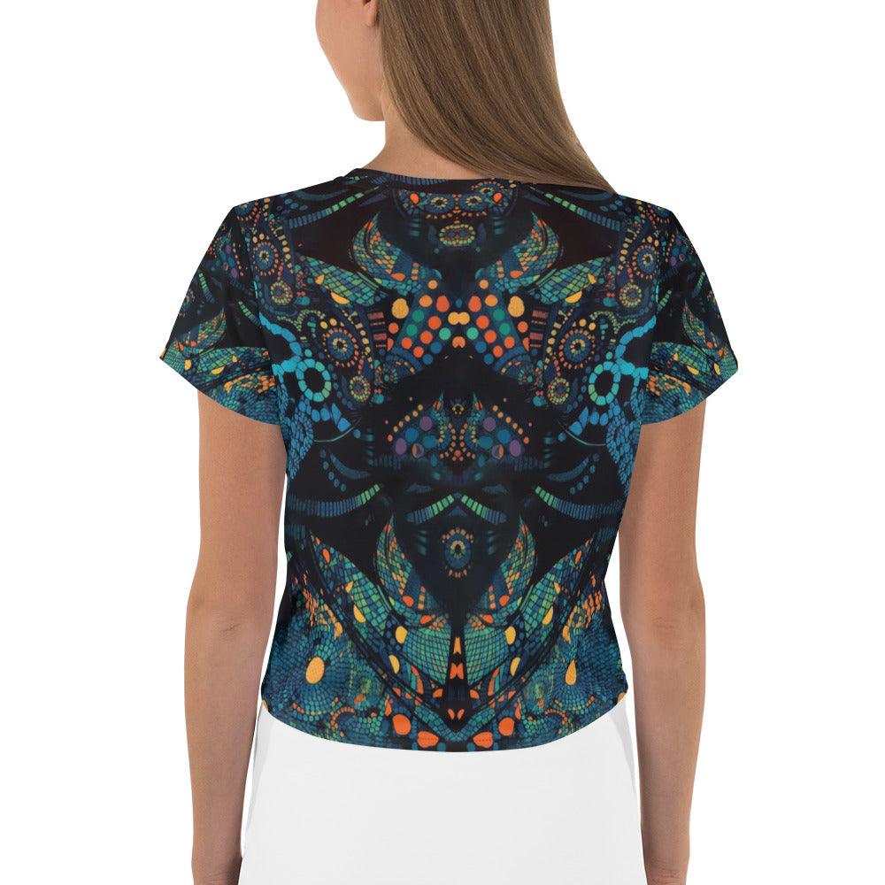 Visual Vibrancy All-Over Print Crop Tee - Beyond T-shirts