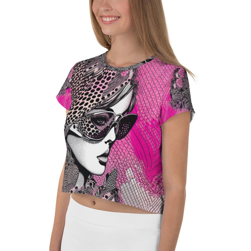 Visual Visions II All-Over Print Crop Tee - Beyond T-shirts