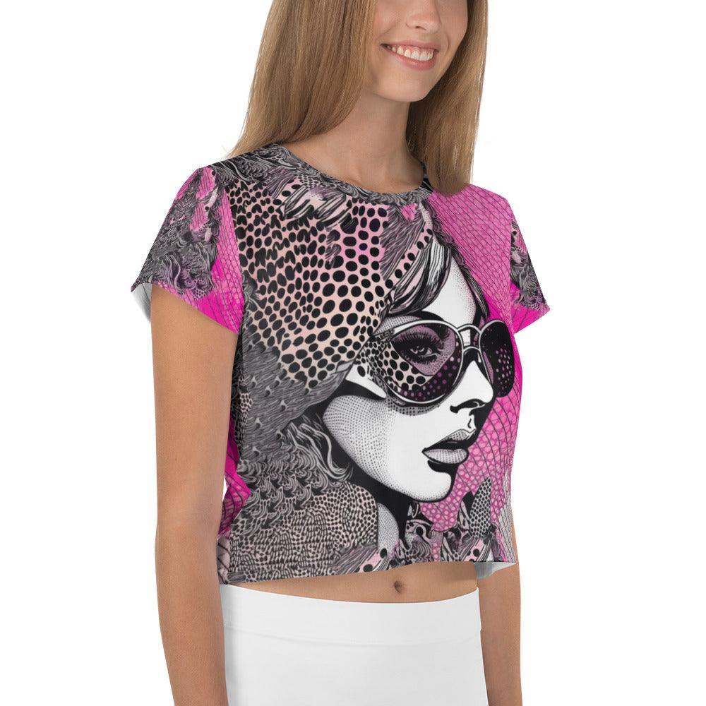 Visual Visions II All-Over Print Crop Tee - Beyond T-shirts