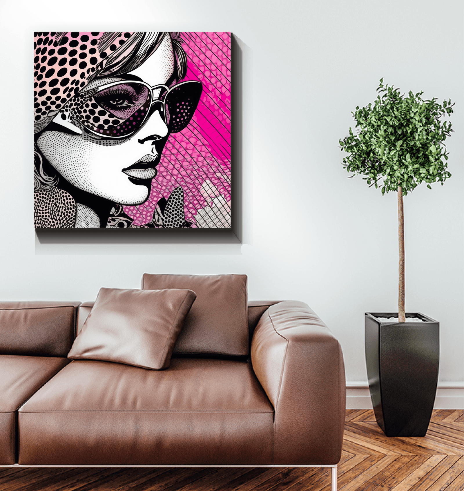 Close-up of Visual Visions II wrapped canvas showcasing vivid colors and textures