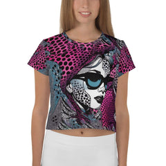 Visual Visions III All-Over Print Crop Tee - Beyond T-shirts