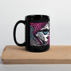 Elegant black glossy mug from Visual Visions III collection.