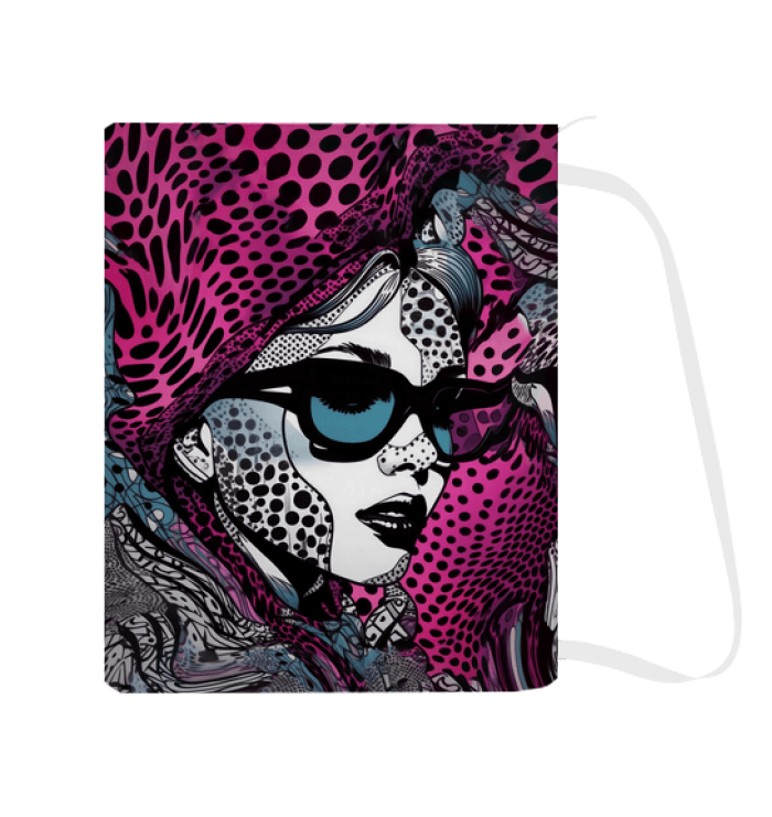 Durable and elegant laundry bag from Visual Visions III collection.