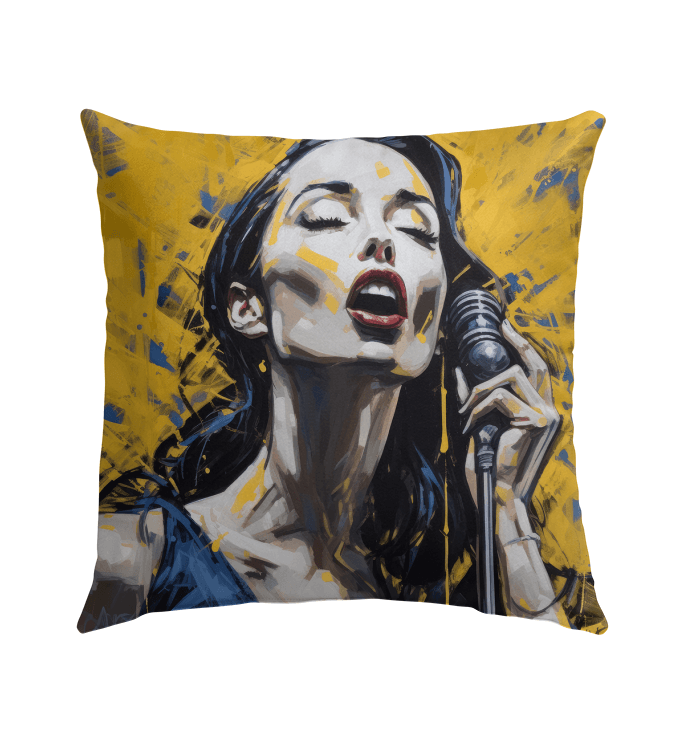 Voice Pop Artist's True Instrument Outdoor Pillow - Beyond T-shirts