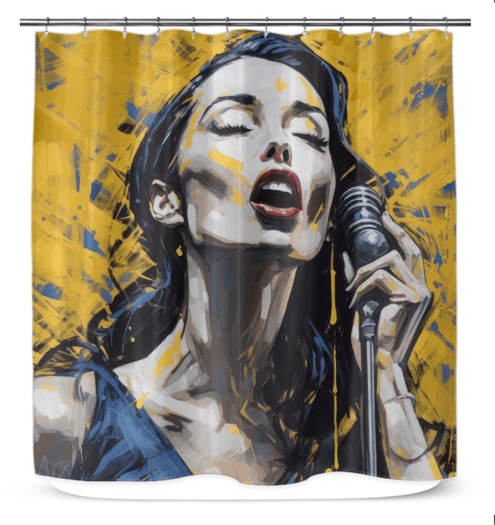 Voice pop artist's true instrument Shower Curtain - Beyond T-shirts