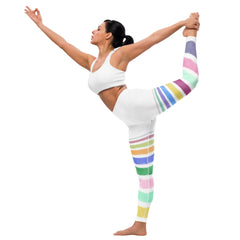 Watercolor Stripes IX Yoga Leggings - Beyond T-shirts