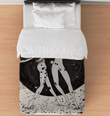 Elegant balletic-inspired duvet cover for a chic bedroom makeover.