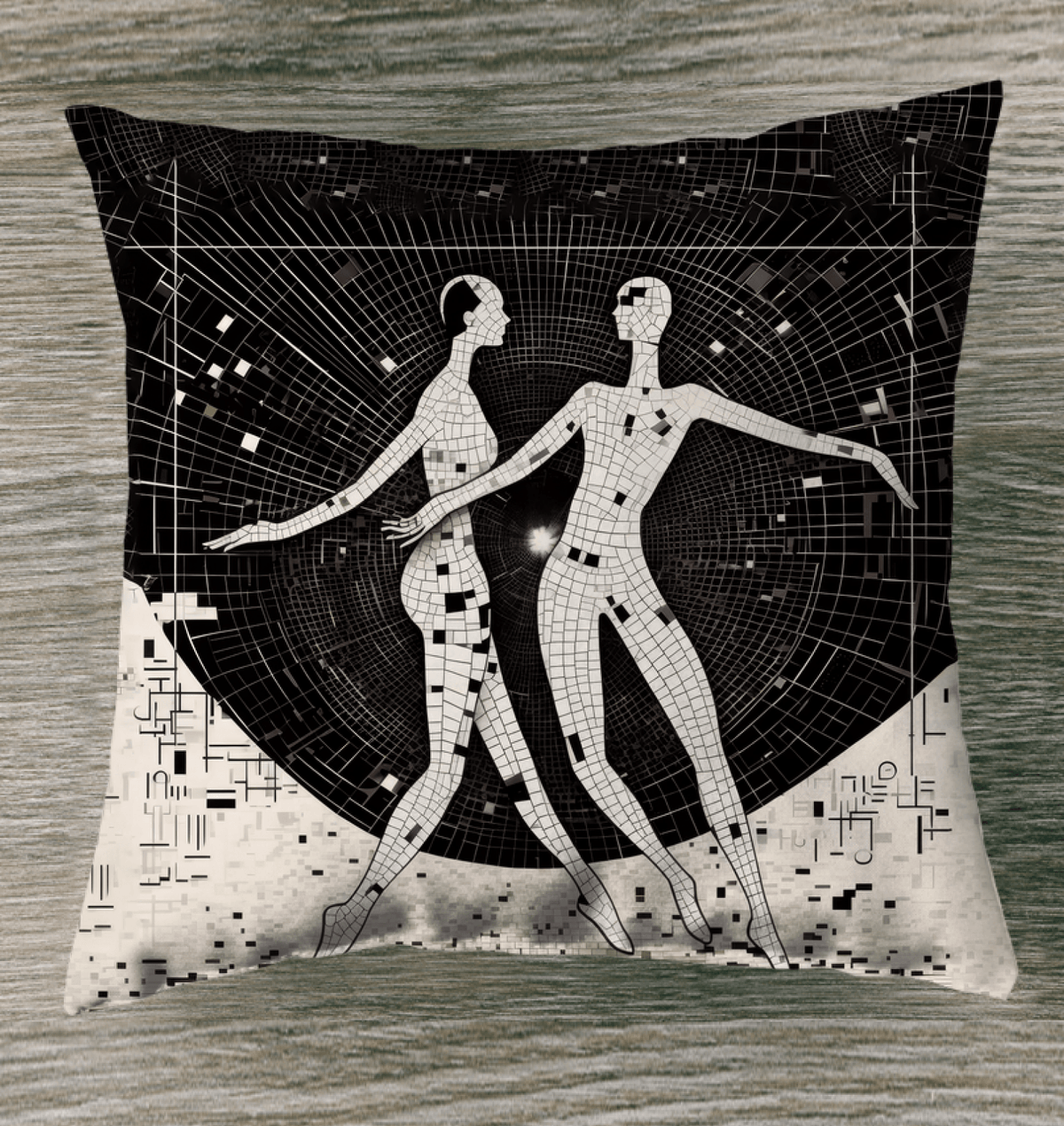 Elegant fashion indoor pillow with balletic design for cozy living spaces.