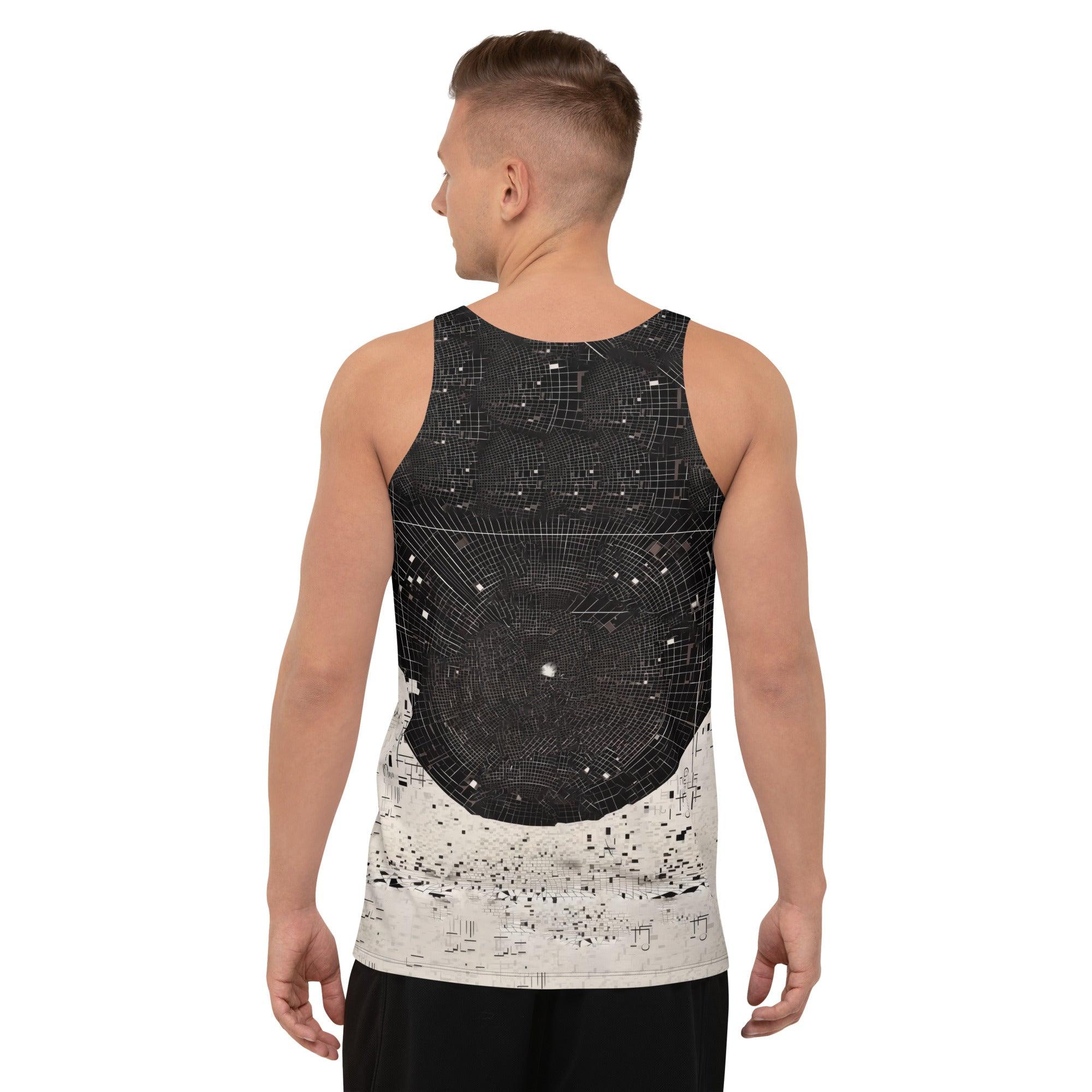 Elegant men's tank top with balletic whimsical fashion style