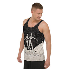 Stylish men's whimsical balletic tank top for fashion-forward individuals