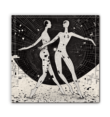 Whimsical and elegant ballet canvas art