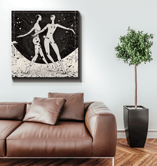 Fashion-inspired ballet wall canvas