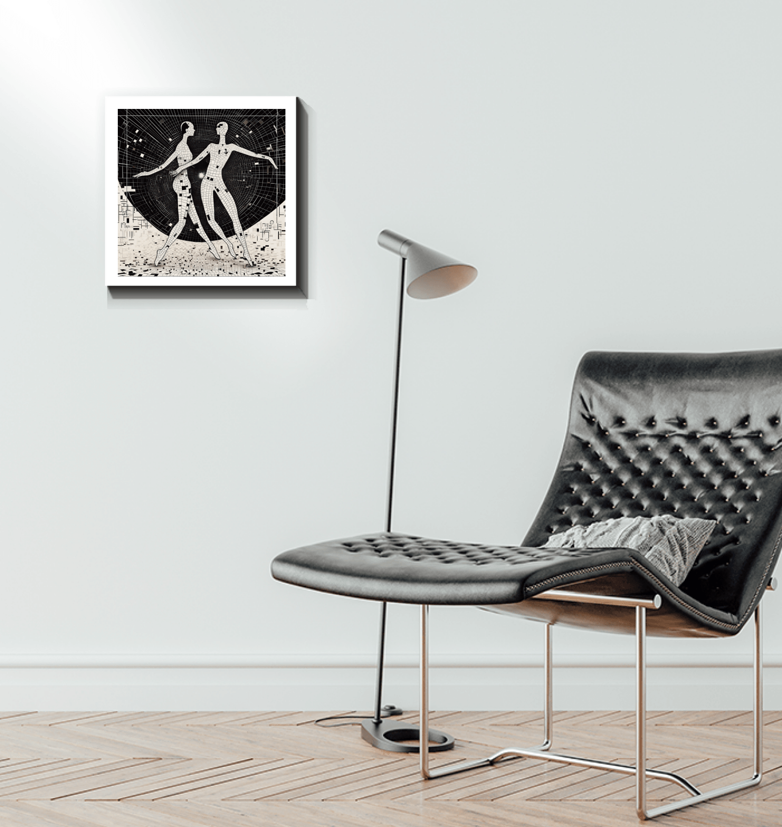 Whimsical dance-inspired canvas artwork