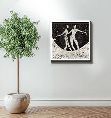 Wrapped canvas featuring whimsical dance fashion