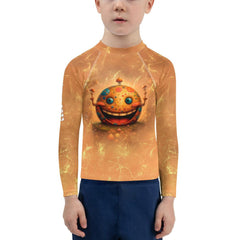 Protective swimwear with candy patterns for kids.