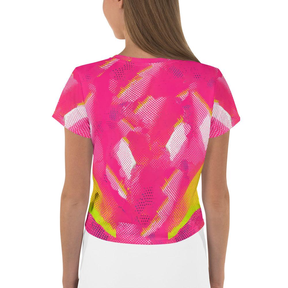 Whimsical Feminine Dance Charm All-Over Print Crop Tee - Beyond T-shirts