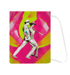 Colorful and durable laundry bag designed for dance enthusiasts.