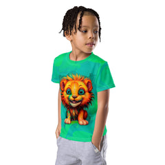 Back view of Whimsical Mane Stares Kids T-shirt.