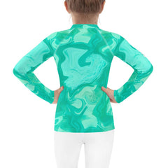 Bright and fun Whimsical Pupils Delight rash guard for kids.