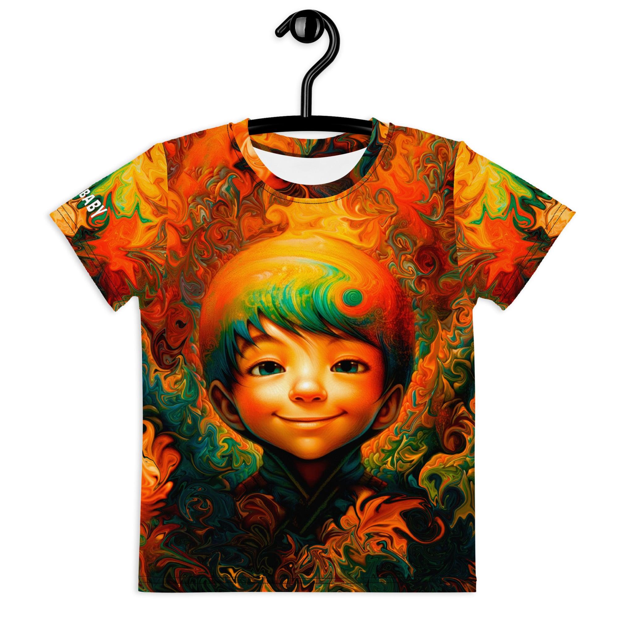 Whimsical kids t-shirt with sparkling glances print.