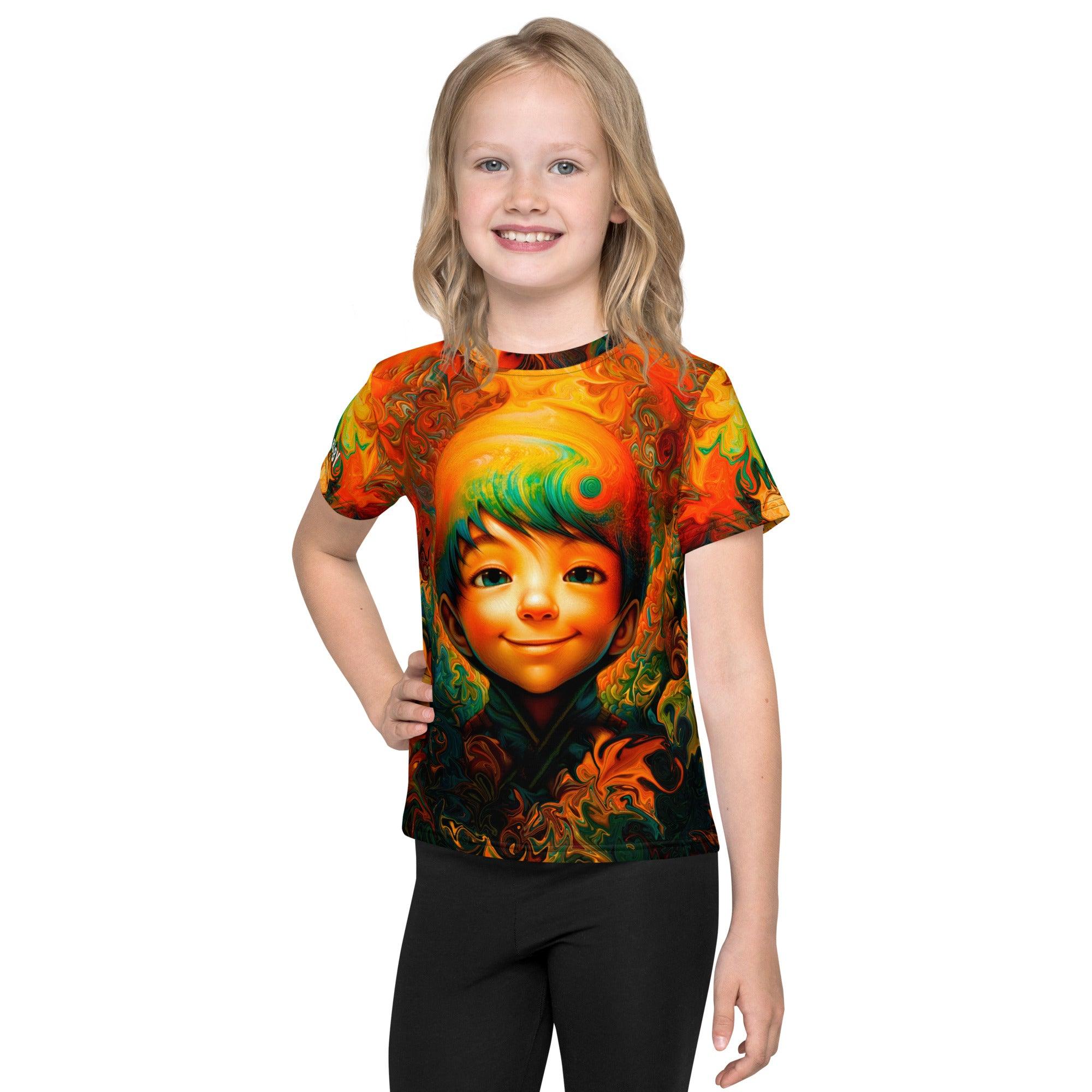 Playful and comfortable t-shirt for kids with a unique sparkling glance.