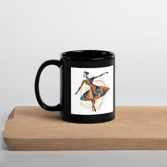 Whimsical Women's Dance Charm Black Glossy Mug - Beyond T-shirts