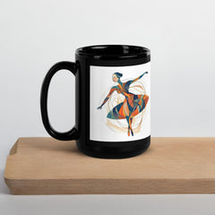 Whimsical Women's Dance Charm Black Glossy Mug - Beyond T-shirts