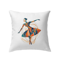 Whimsical Women's Dance Charm Pillow - Front View