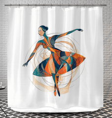 Whimsical Women's Dance Charm Shower Curtain