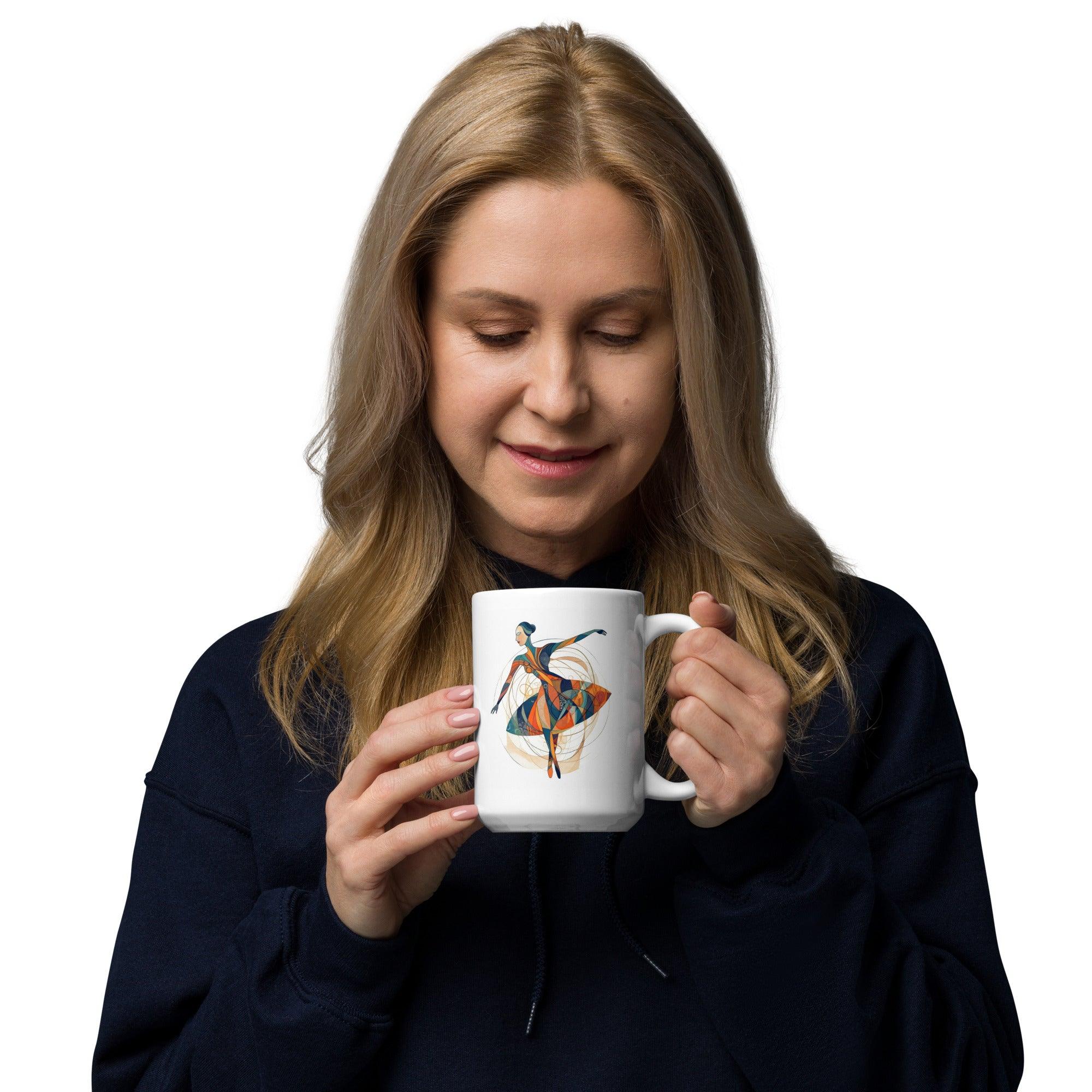 Whimsical Women's Dance Charm White Glossy Mug - Beyond T-shirts