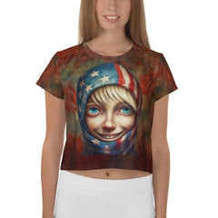 Whimsical Wonder All-Over Print Crop Tee - Beyond T-shirts