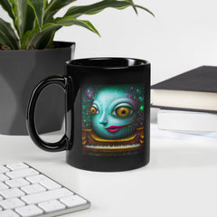 Whimsical Wonderland Black Glossy Mug - Beyond T-shirts