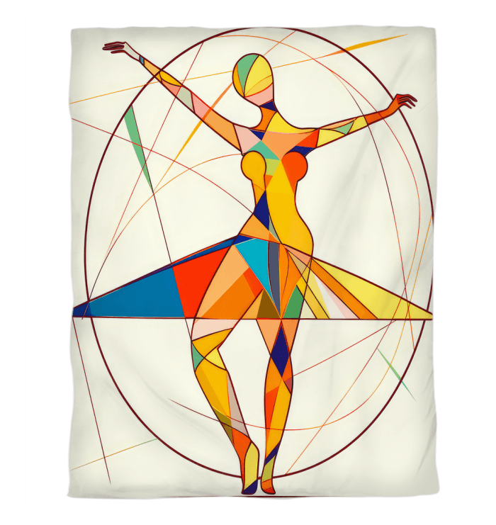 Elegant Whirlwind Balletic Style Duvet Cover on a beautifully made bed