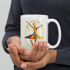 Whirlwind Balletic Style Mug in glossy white, perfect for adding elegance to your drinkware collection.