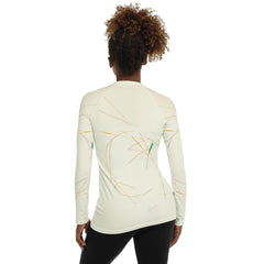 Elegant Women's Rash Guard with Whirlwind Balletic Design