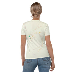 Elegant Women's T-Shirt with Balletic Design Detail