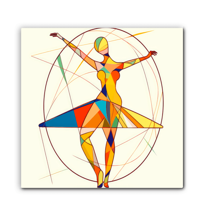 Dynamic and stylish Whirlwind Balletic Wrapped Canvas for modern interiors.