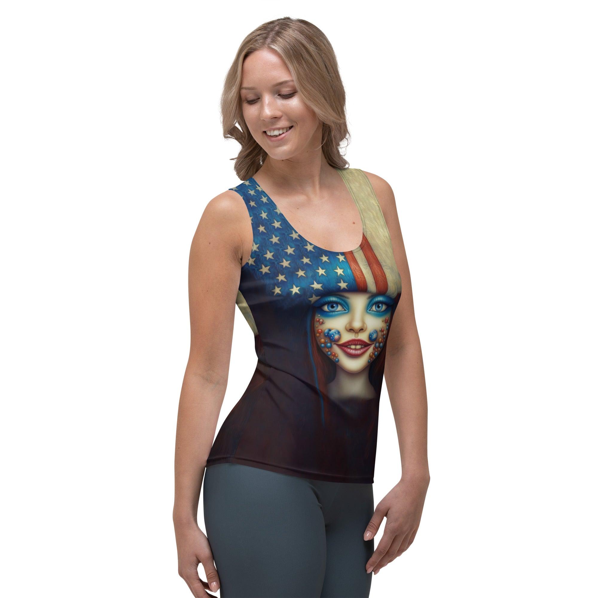 Whispering Waves Sublimation Cut & Sew Tank Top - Beyond T-shirts