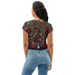 Whispering Woods All-Over Print Crop Tee - Beyond T-shirts