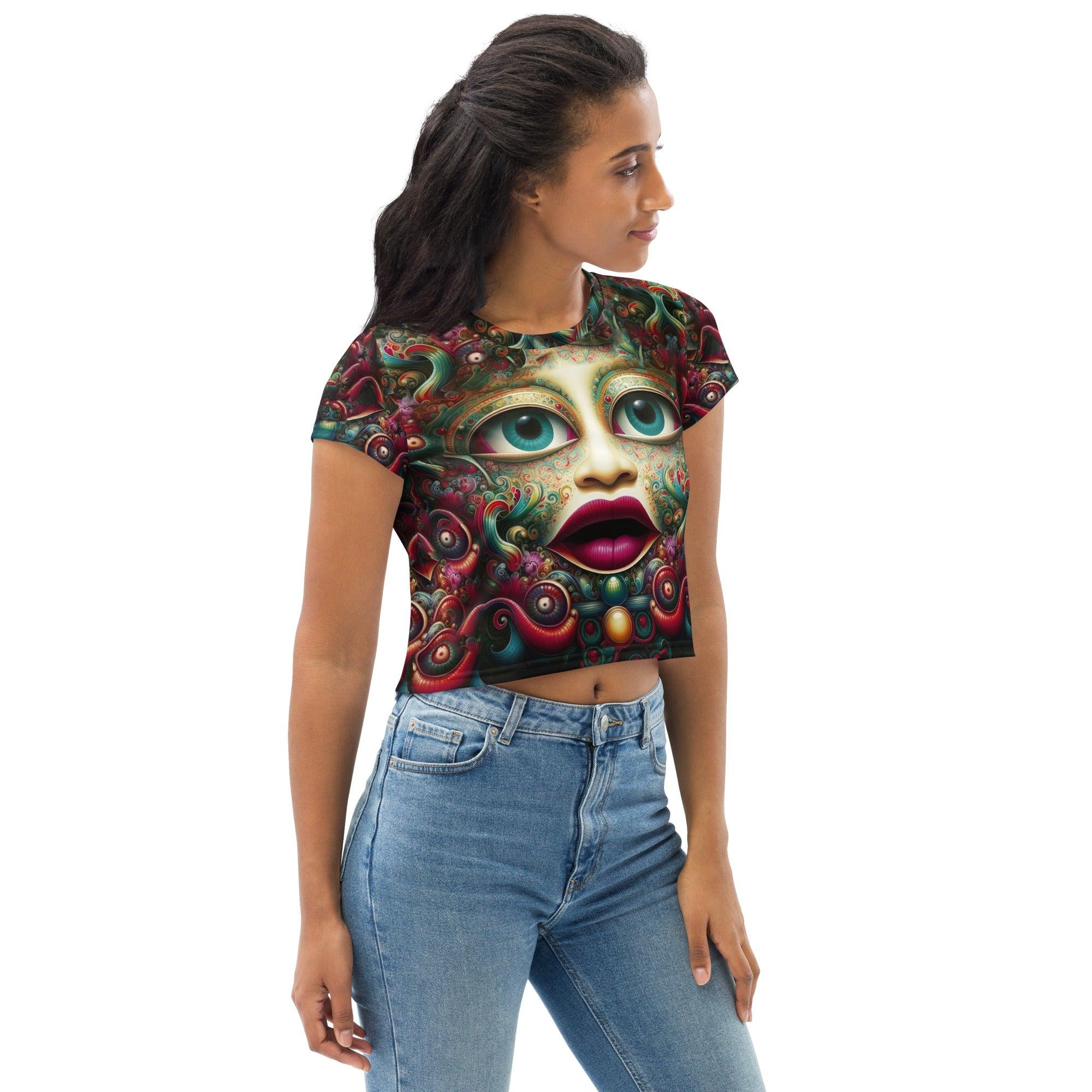 Whispering Woods All-Over Print Crop Tee - Beyond T-shirts