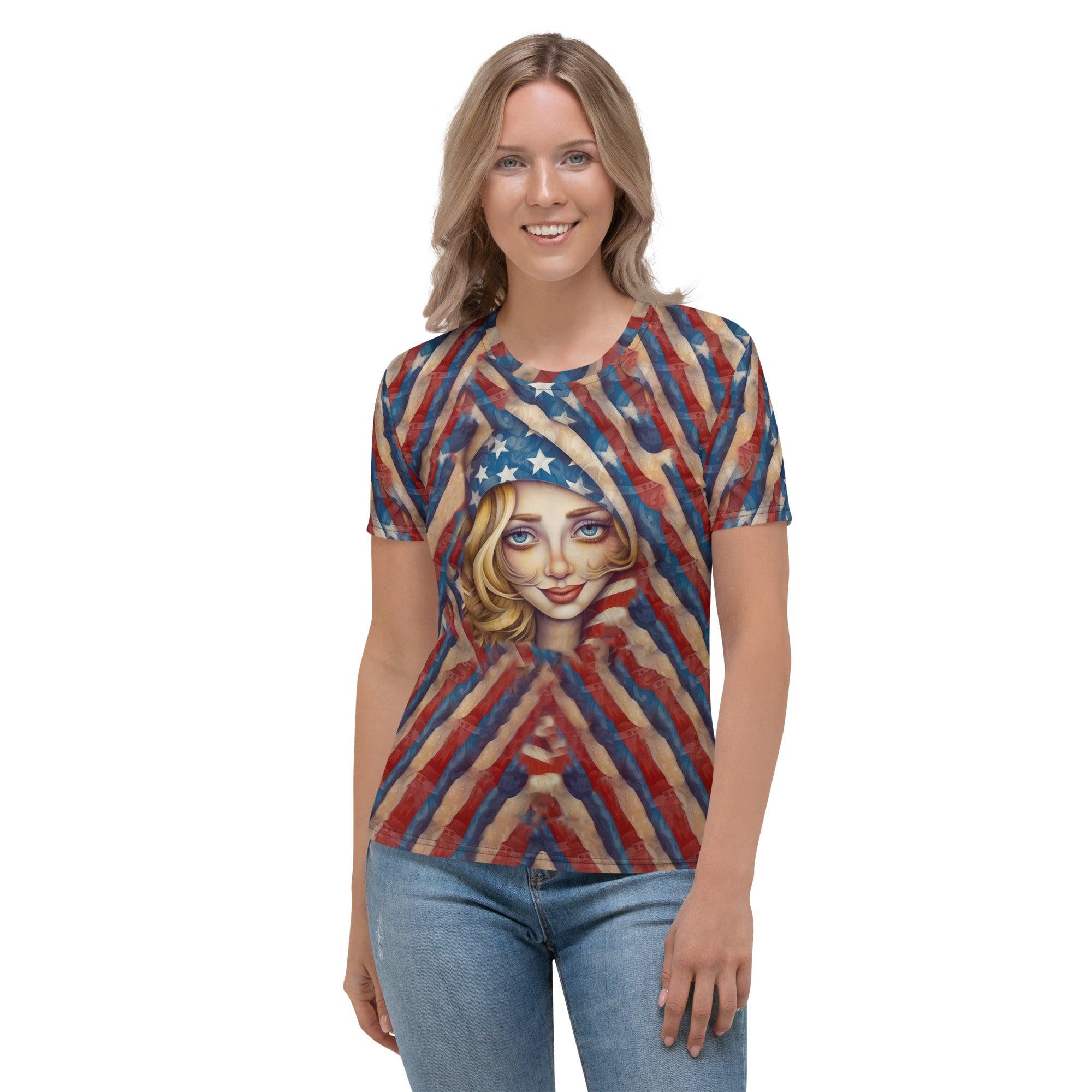 Whispers Of Wonder Women's T-shirt styled with jeans and sneakers